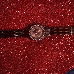 Sophisticated Black Crystal Bracelet Watch